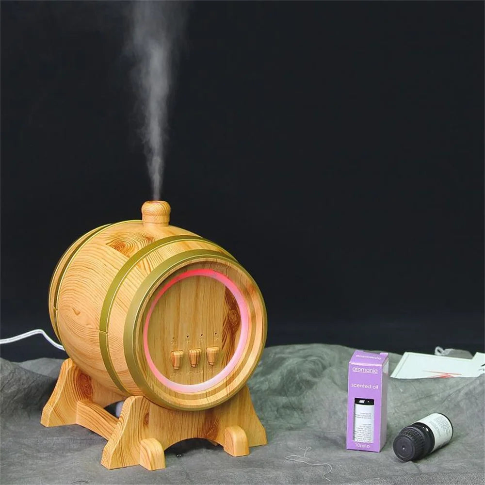 Essential Oil Humidifier with Bluetooth Music Aroma Diffuser Wood Grain