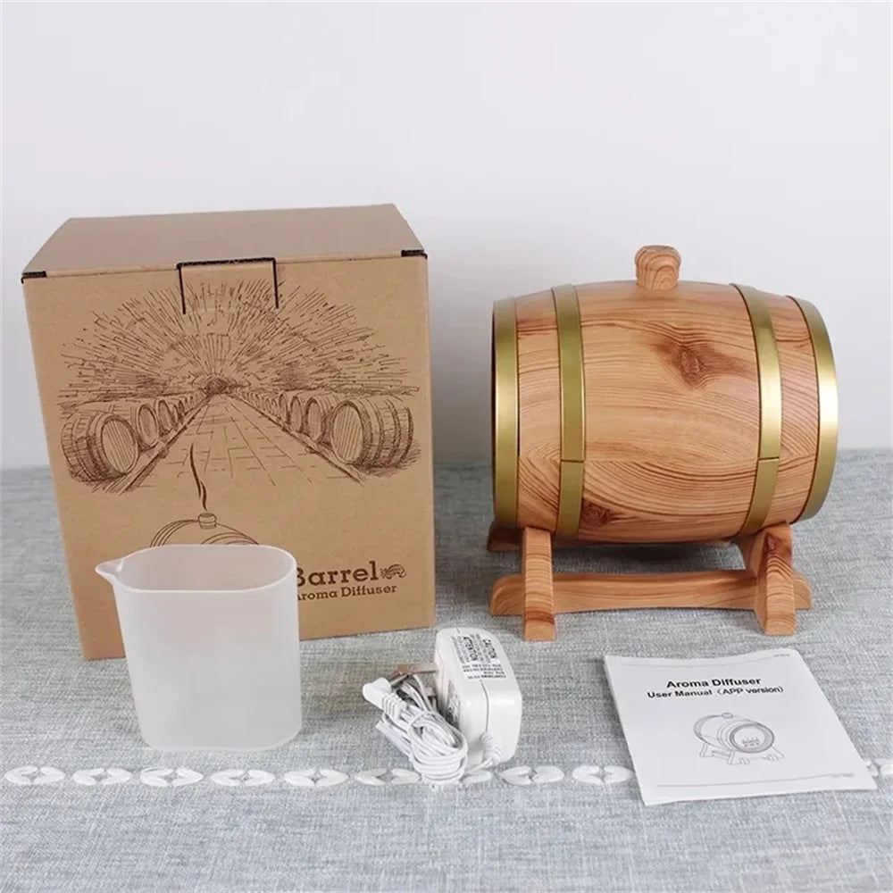 Essential Oil Humidifier with Bluetooth Music Aroma Diffuser Wood Grain