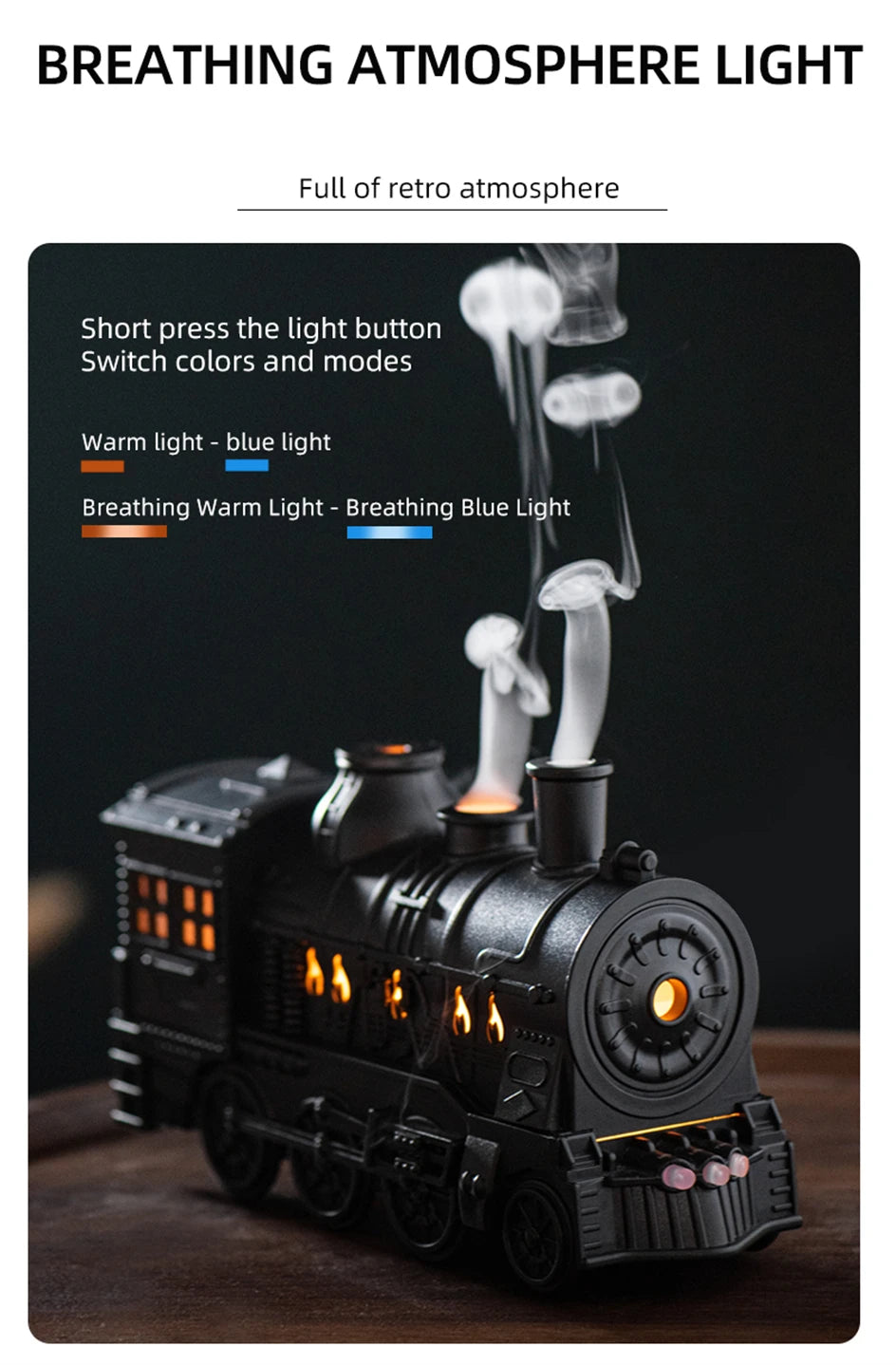 Train Air Humidifier/Essential Oil Aroma Diffusor