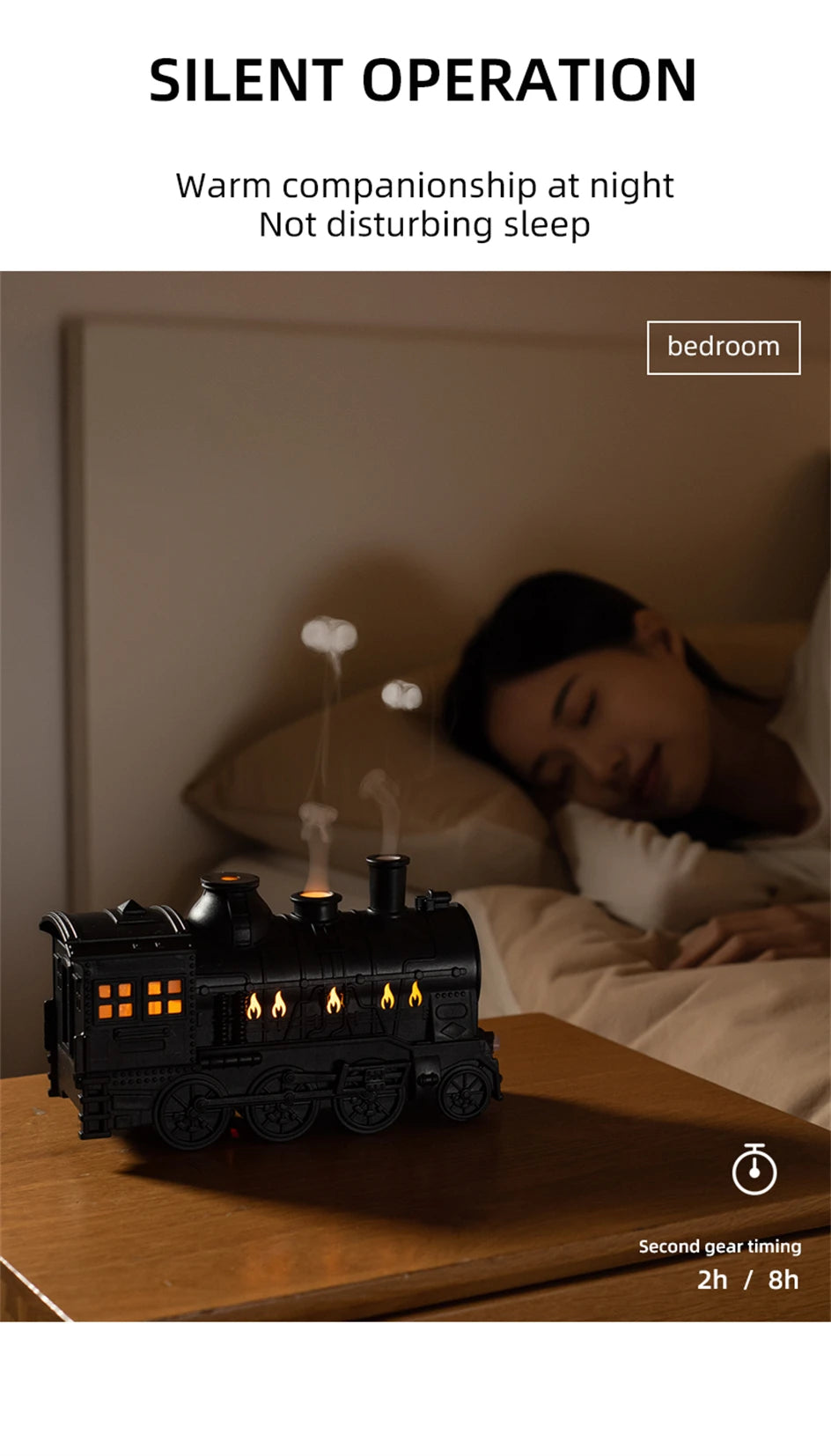 Train Air Humidifier/Essential Oil Aroma Diffusor